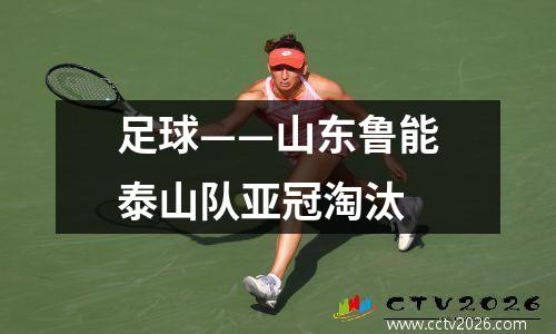 足球——山东鲁能泰山队亚冠淘汰