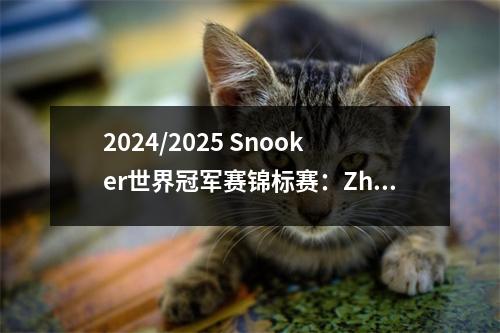 2024/2025 Snooker世界冠军赛锦标赛：Zhao Xintong激动人心的进步，中国军团受到挑战