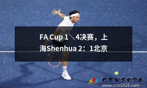FA Cup 1＼4决赛，上海Shenhua 2：1北京