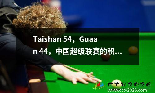 Taishan 54，Guaan 44，中国超级联赛的积分如下，Shandong排名第一，Guoan排名第五，Yatai恢复了