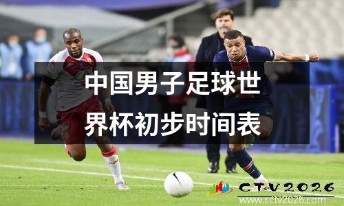 中国男子足球世界杯初步时间表