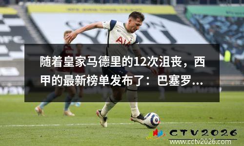 随着皇家马德里的12次沮丧，西甲的最新榜单发布了：巴塞罗那获胜=领先6分