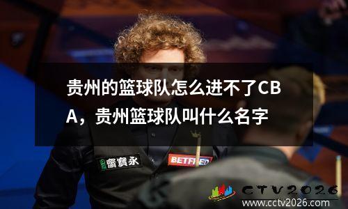贵州的篮球队怎么进不了CBA，贵州篮球队叫什么名字