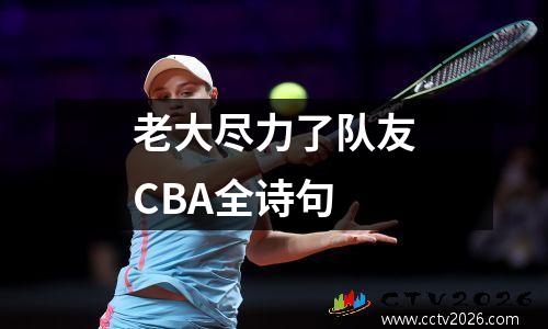 老大尽力了队友CBA全诗句
