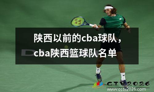 陕西以前的cba球队，cba陕西篮球队名单