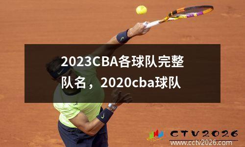 2023CBA各球队完整队名，2020cba球队