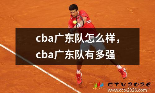 cba广东队怎么样，cba广东队有多强