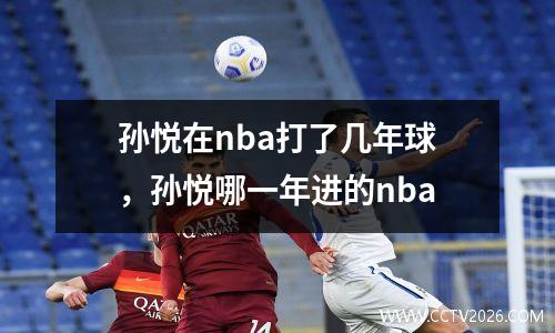 孙悦在nba打了几年球，孙悦哪一年进的nba