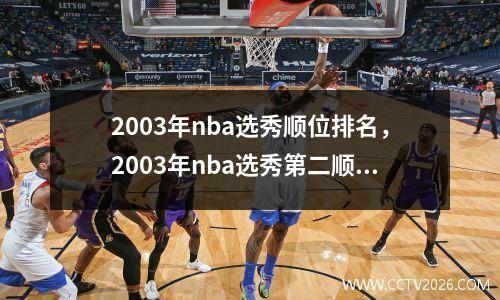2003年nba选秀顺位排名，2003年nba选秀第二顺位