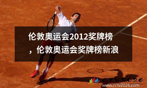 伦敦奥运会2012奖牌榜，伦敦奥运会奖牌榜新浪