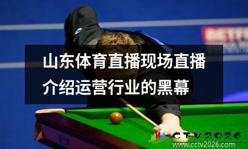 山东体育直播现场直播介绍运营行业的黑幕