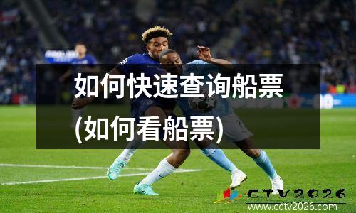 如何快速查询船票(如何看船票)