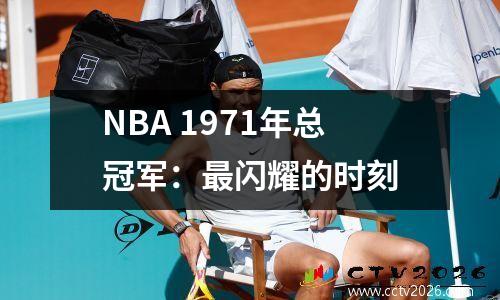 NBA 1971年总冠军：最闪耀的时刻