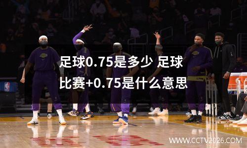 足球0.75是多少 足球比赛+0.75是什么意思