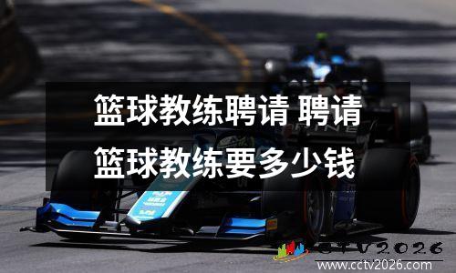 篮球教练聘请 聘请篮球教练要多少钱
