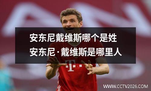 安东尼戴维斯哪个是姓 安东尼·戴维斯是哪里人