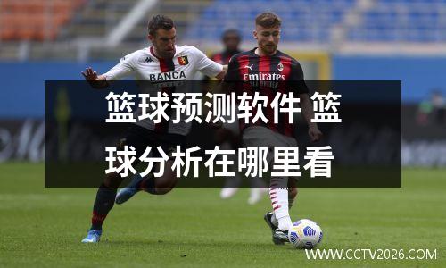 篮球预测软件 篮球分析在哪里看