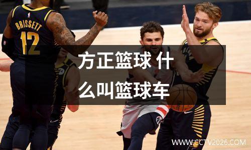 方正篮球 什么叫篮球车