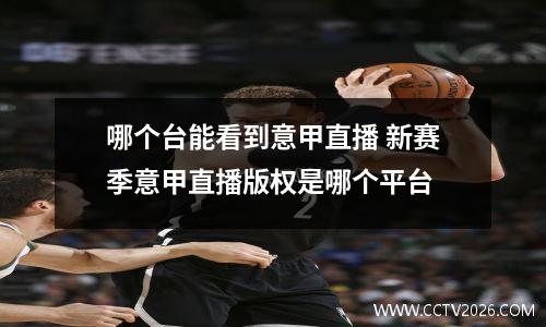 哪个台能看到意甲直播 新赛季意甲直播版权是哪个平台