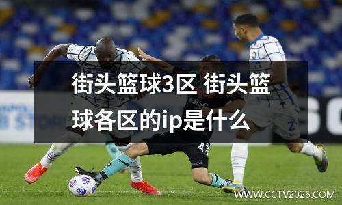 街头篮球3区 街头篮球各区的ip是什么