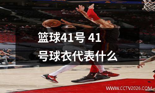篮球41号 41号球衣代表什么