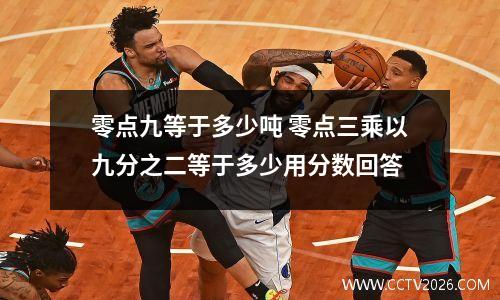 零点九等于多少吨 零点三乘以九分之二等于多少用分数回答