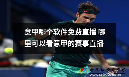 意甲哪个软件免费直播 哪里可以看意甲的赛事直播